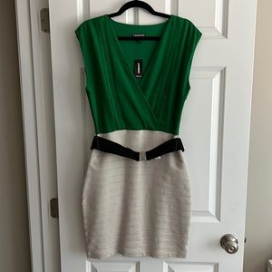 Express NWT color block bandage dress